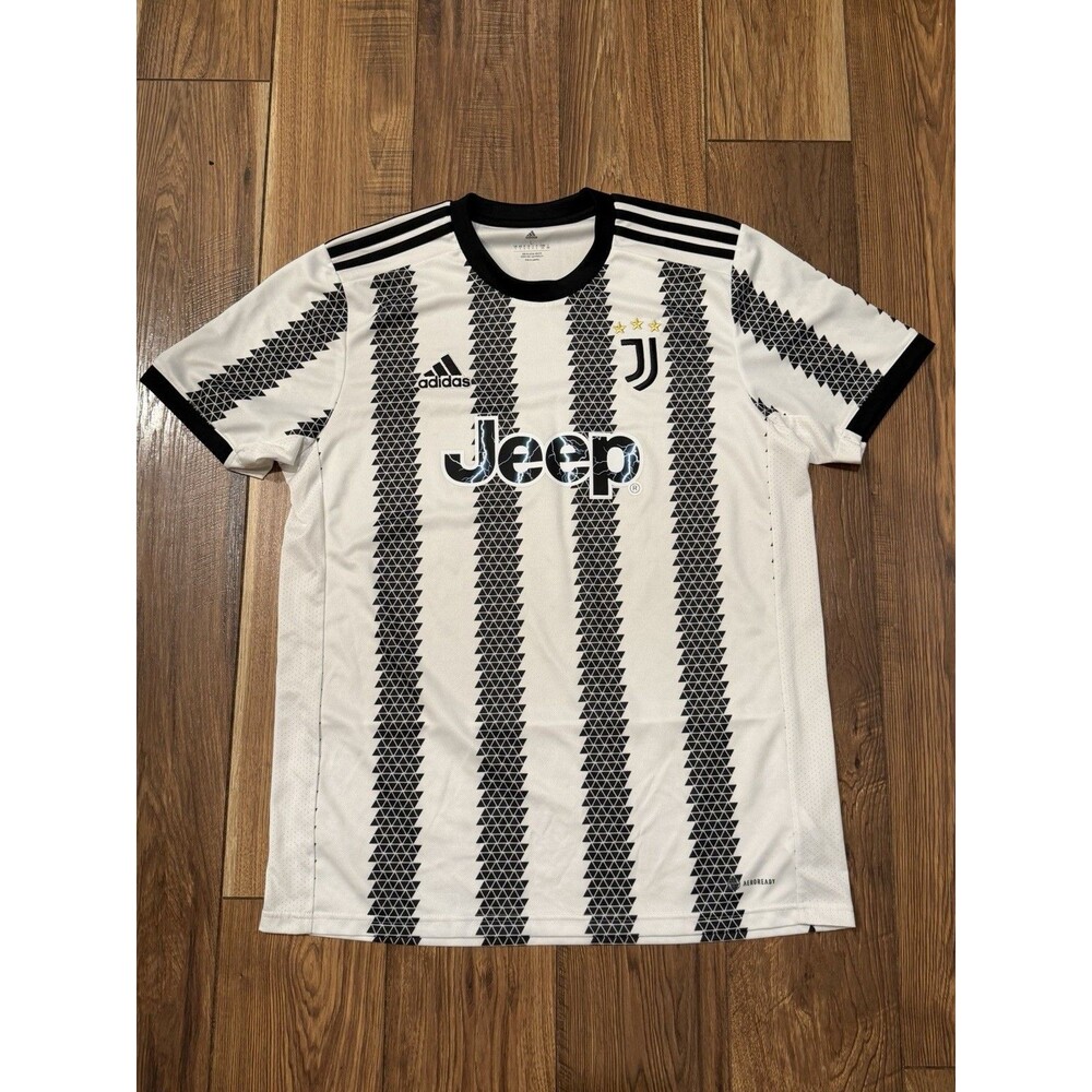 JUVENTUS 2022 2023 Home Football Shirt Soccer Jersey Adidas Mens Large Jeep